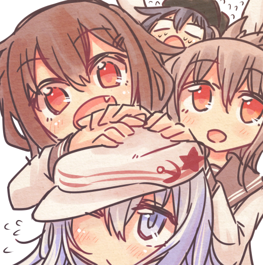 hibiki, inazuma, ikazuchi, akatsuki, and verniy (kantai collection) drawn by hikawa_shou