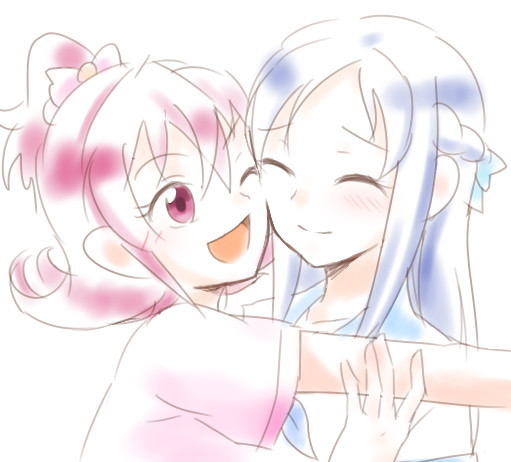 hishikawa rikka and aida mana (precure and 1 more) drawn by minu