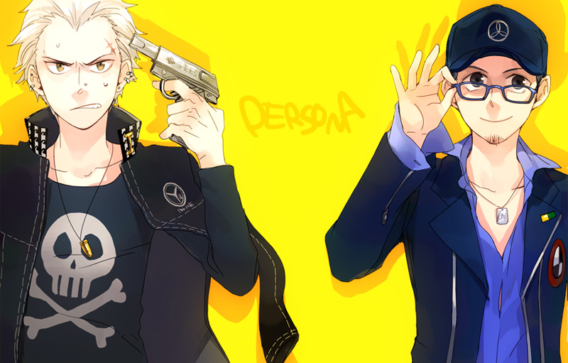 tatsumi kanji and iori junpei (persona and 2 more)