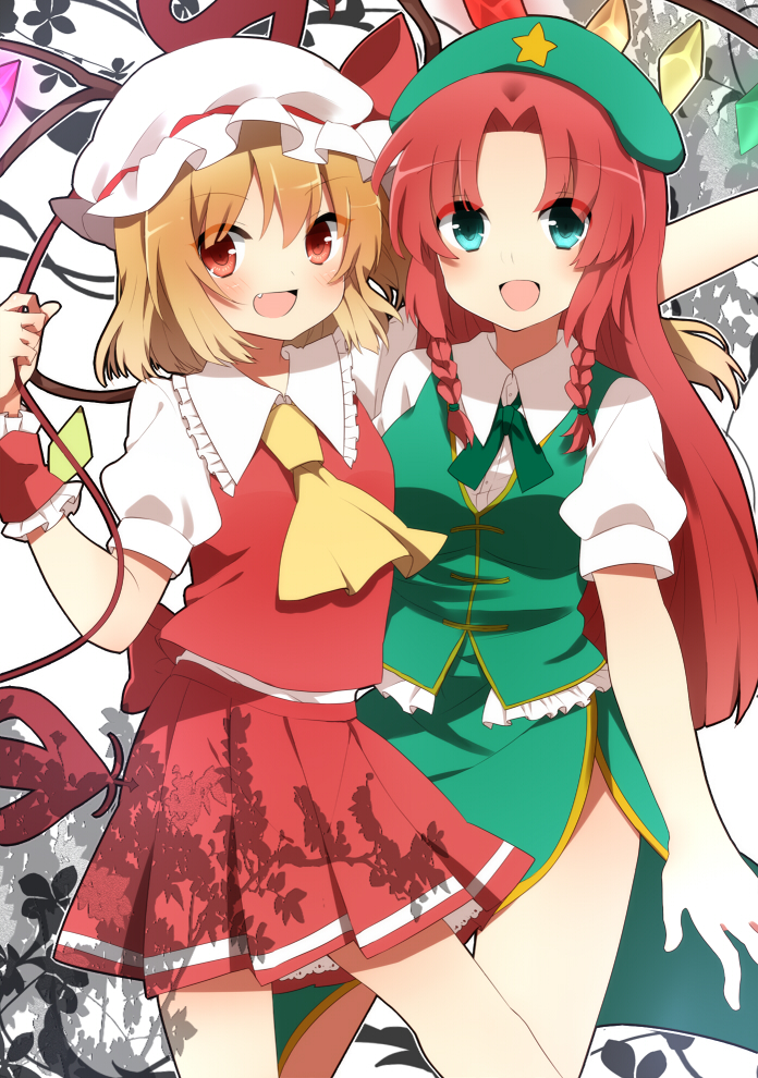 flandre scarlet and hong meiling (touhou) drawn by ichimonme_(ichi)