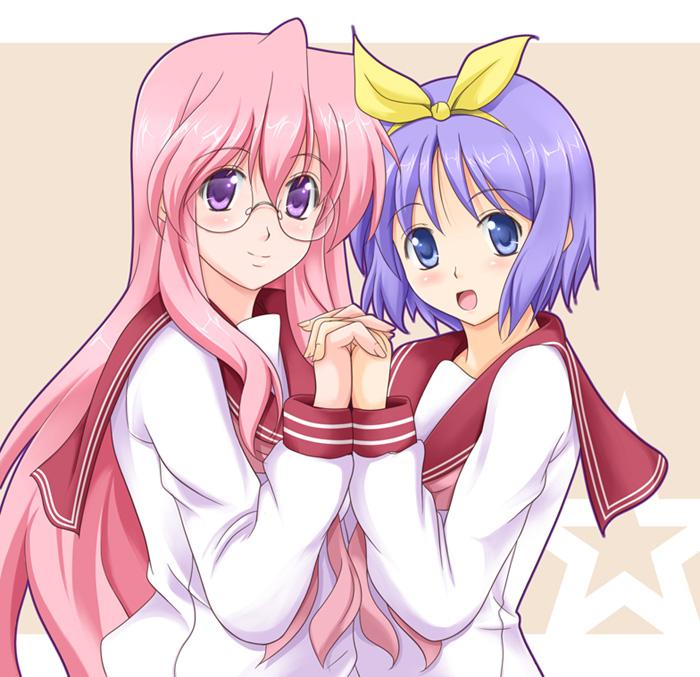 hiiragi tsukasa and takara miyuki (lucky star) drawn by fujimori_mikan