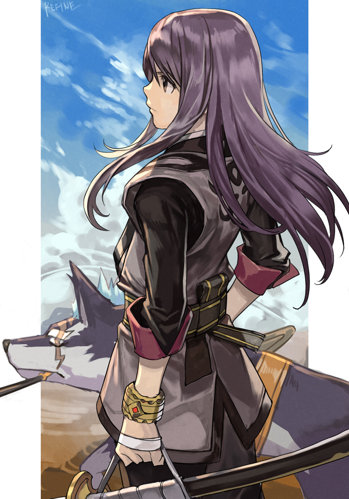 yuri lowell and repede (tales of and 1 more) drawn by hungry_clicker