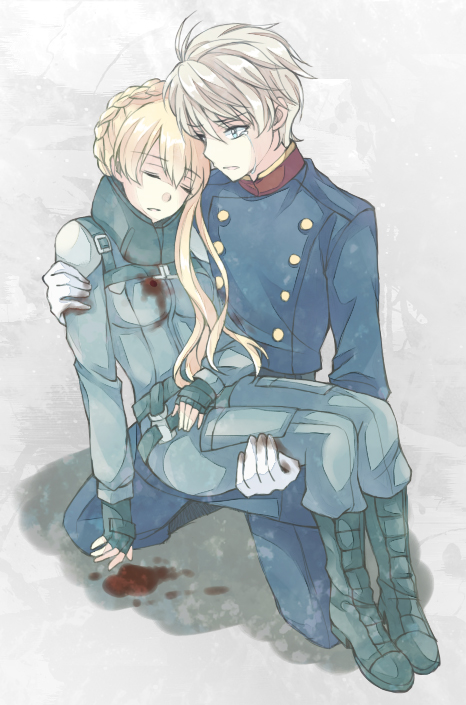 slaine troyard and asseylum vers allusia (aldnoah.zero) drawn by misuzu_(iridescence)