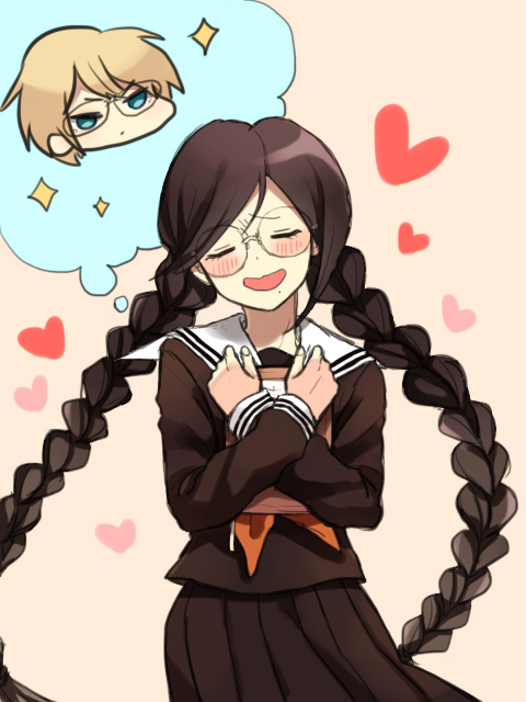 fukawa toko and togami byakuya (danganronpa and 1 more) drawn by makura_(sheepstar49)