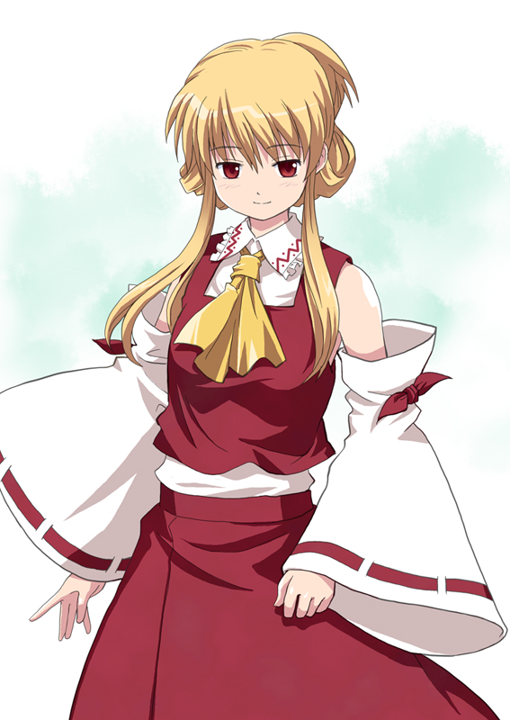 hakurei reimu and yakumo yukari (touhou) drawn by haniwa_(leaf_garden)