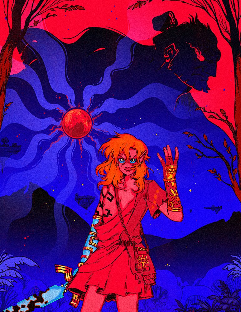 link and ganondorf (the legend of zelda and 1 more) drawn by jmfenner91