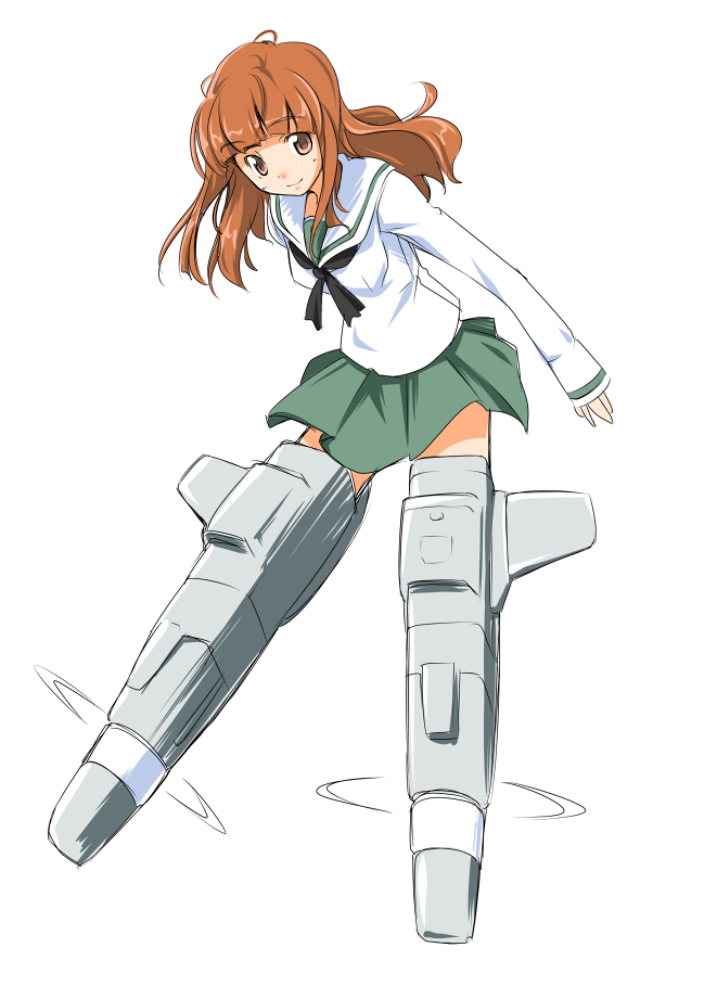 takebe saori (girls und panzer and 1 more) drawn by kaneda_mitsuko