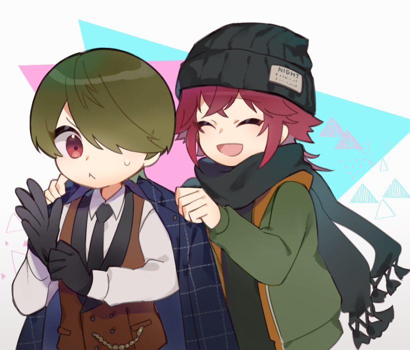 tsubaki seito and kiriyama oboro (dankira!!!) drawn by 1623