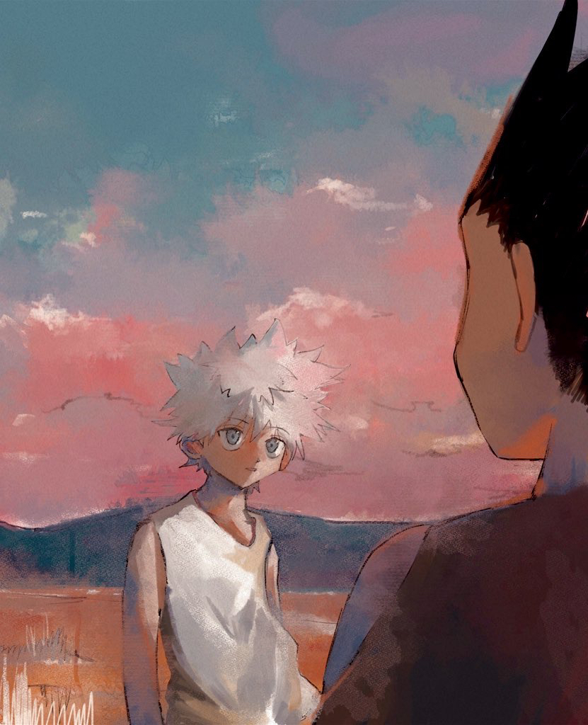 killua zoldyck and gon freecss (hunter x hunter) drawn by torohiko
