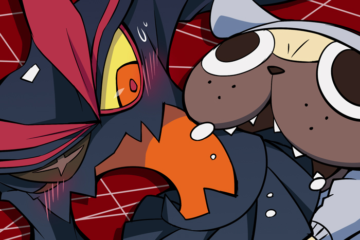 senketsu and guts (kill la kill) drawn by ko-gami