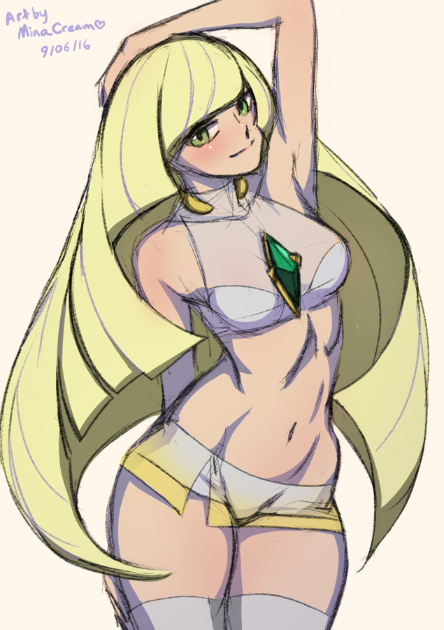 lusamine (pokemon and 1 more) drawn by mina_cream