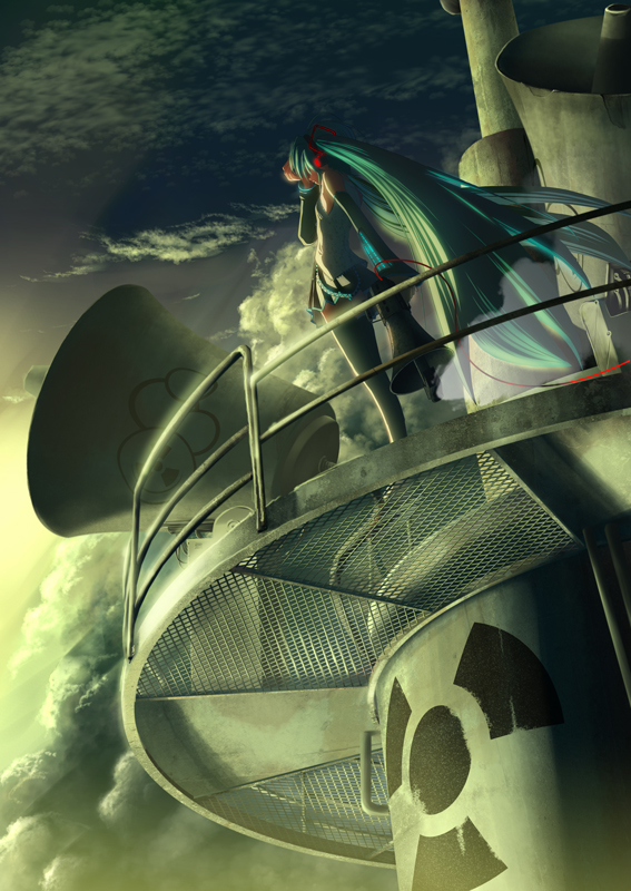 hatsune miku (vocaloid and 1 more) drawn by yonasawa