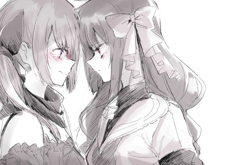 kasane ao and chizu ranka (mahou shoujo madoka magica and 1 more) drawn by ranan
