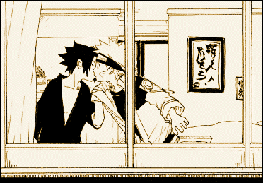 uzumaki naruto and uchiha sasuke (naruto) drawn by emi_(10-rankai)
