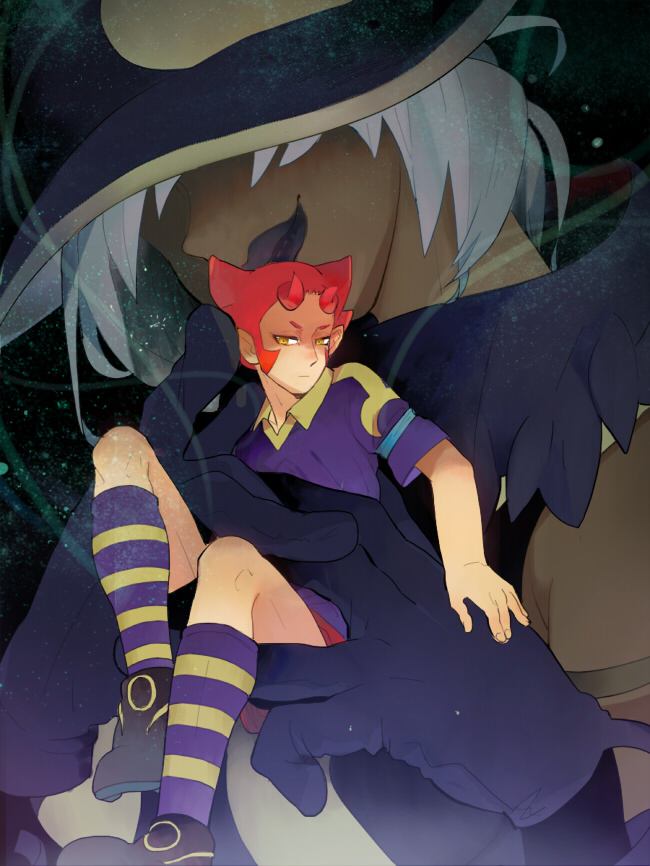 mahoro tadashi and gen'ei no daramangarasu (inazuma eleven go and 1 more) drawn by dosei