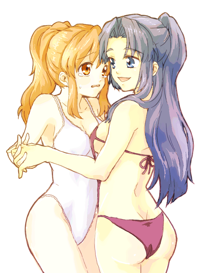 asahina mikuru and asakura ryoko (suzumiya haruhi no yuuutsu) drawn by yamado