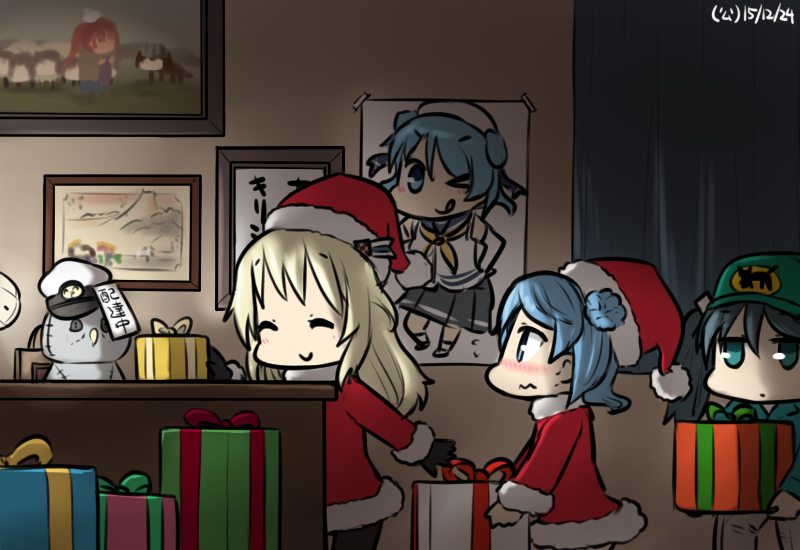 atago, urakaze, and isuzu (kantai collection) drawn by hamu_koutarou