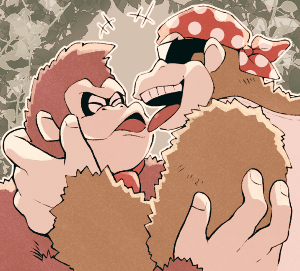 donkey kong and funky kong (donkey kong) drawn by minashirazu