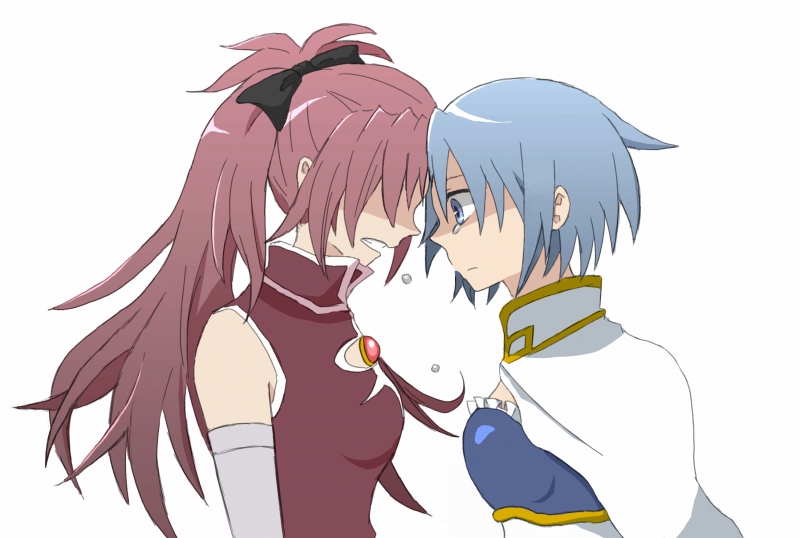miki sayaka and sakura kyoko (mahou shoujo madoka magica) drawn by azm39sf