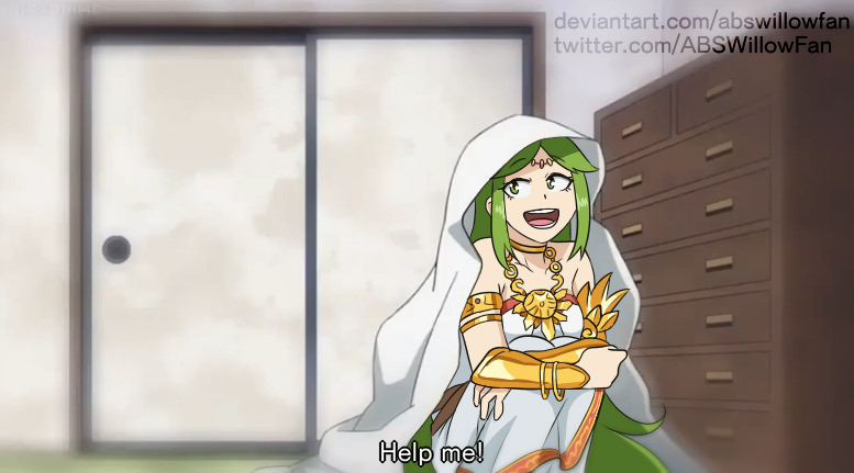 palutena (boku no hero academia and 1 more) drawn by abswillowfan