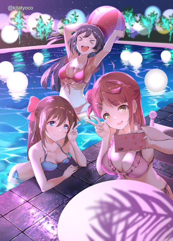 yuki setsuna, uehara ayumu, and osaka shizuku (love live! and 2 more) drawn by kitatyoco