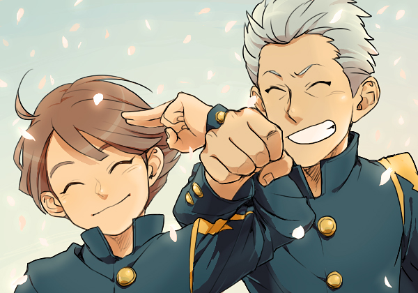 ichinose kazuya and domon asuka (inazuma eleven) drawn by yamano_futsuki