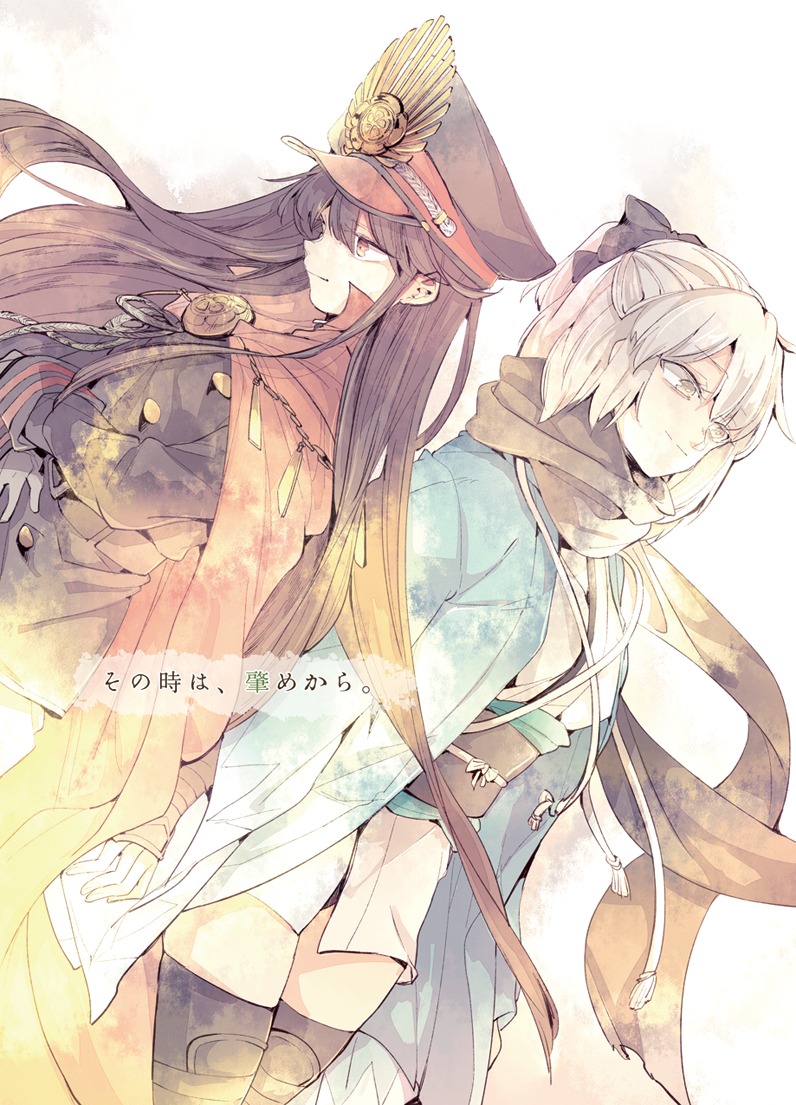 okita souji and oda nobunaga (fate and 2 more) drawn by kiguchiko