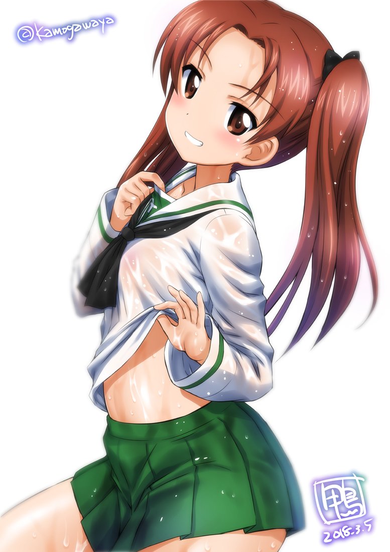 kadotani anzu (girls und panzer) drawn by kamogawa_tanuki