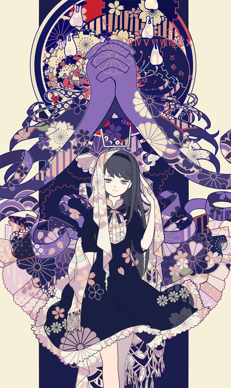 akemi homura and homulilly (mahou shoujo madoka magica and 1 more) drawn by bourbone
