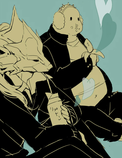 dragon slayer ornstein and executioner smough (dark souls and 2 more) drawn by kmitty