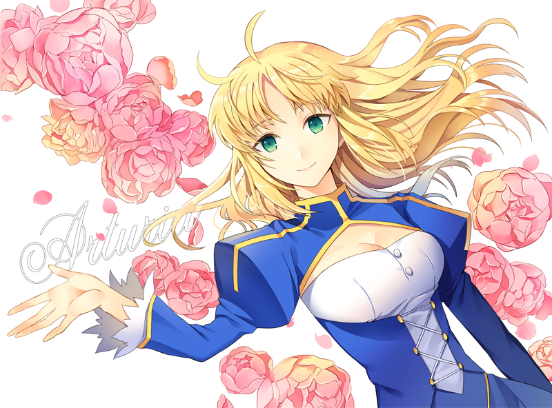 artoria pendragon and saber (fate and 1 more) drawn by ells