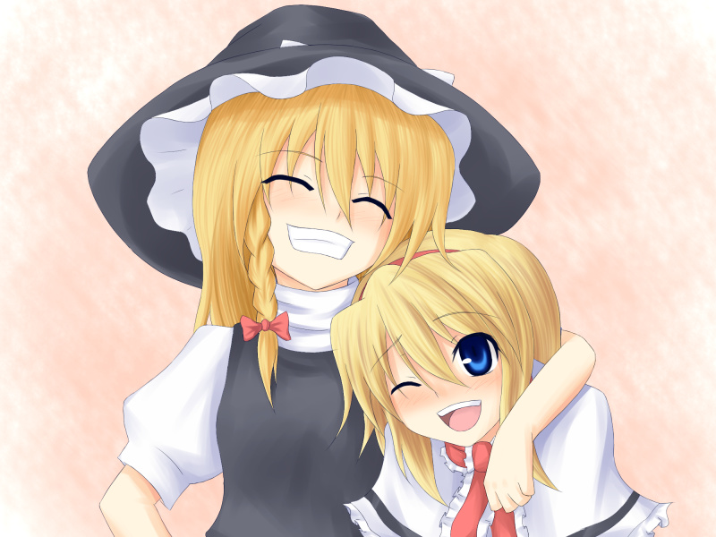 kirisame marisa and alice margatroid (touhou) drawn by ni_(ippozenshin)