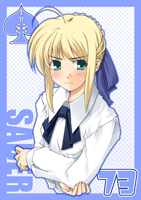 artoria pendragon and saber (fate and 1 more) drawn by akari_maki