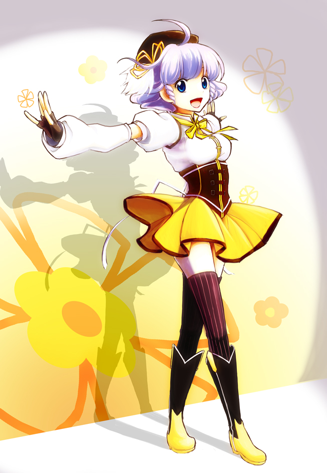 tomoe mami, morisawa yuu, and creamy mami (mahou shoujo madoka magica and 1 more) drawn by meguri