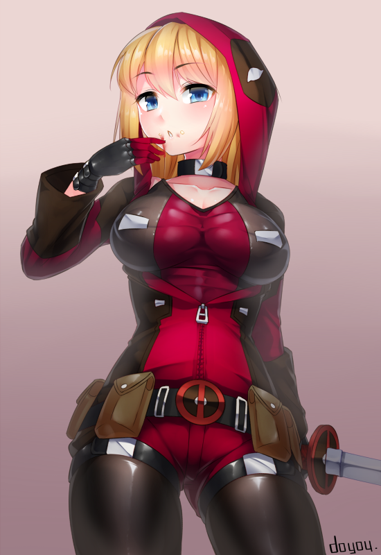 deadpool and gwenpool (marvel and 1 more) drawn by doyouwantto
