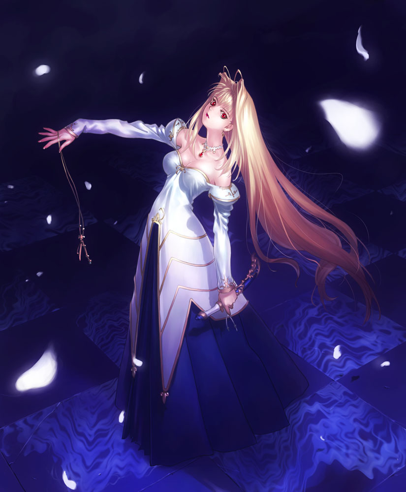 arcueid brunestud and archetype earth (tsukihime) drawn by koyama_hirokazu