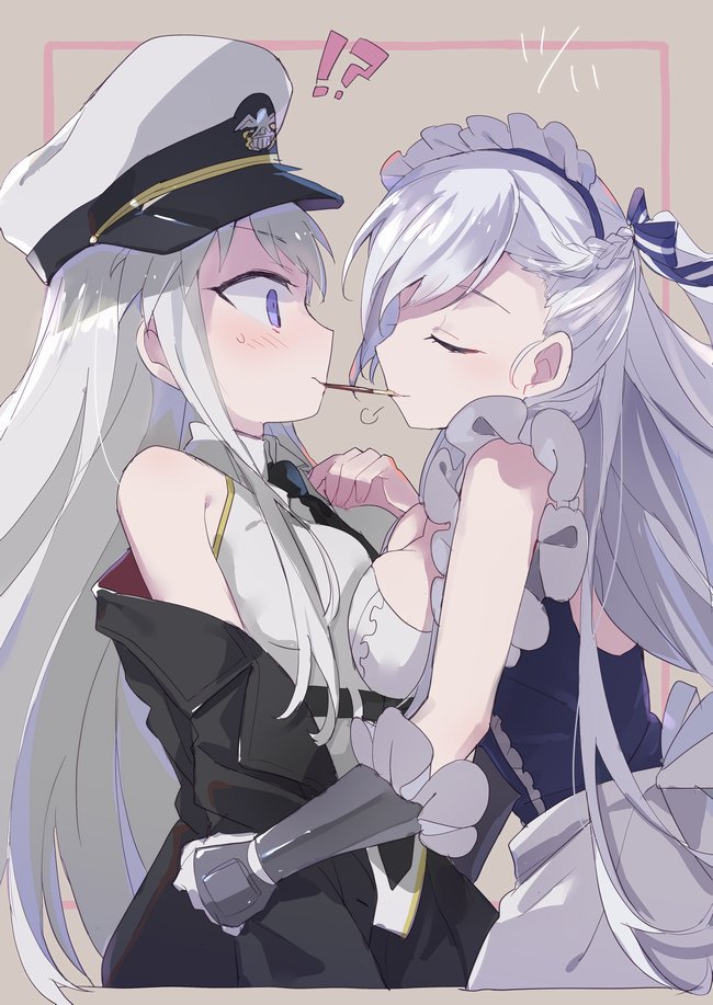 belfast and enterprise (azur lane) drawn by makino_(727me727)