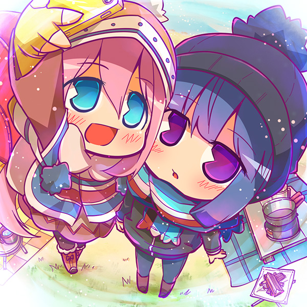 shima rin and kagamihara nadeshiko (yurucamp) drawn by suntail