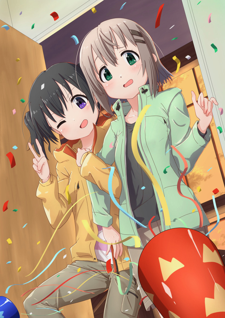 yukimura aoi and kuraue hinata (yama no susume) drawn by kohshibasaki