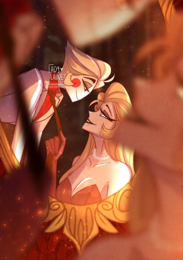 lucifer morningstar and lilith (hazbin hotel) drawn by adylaineart