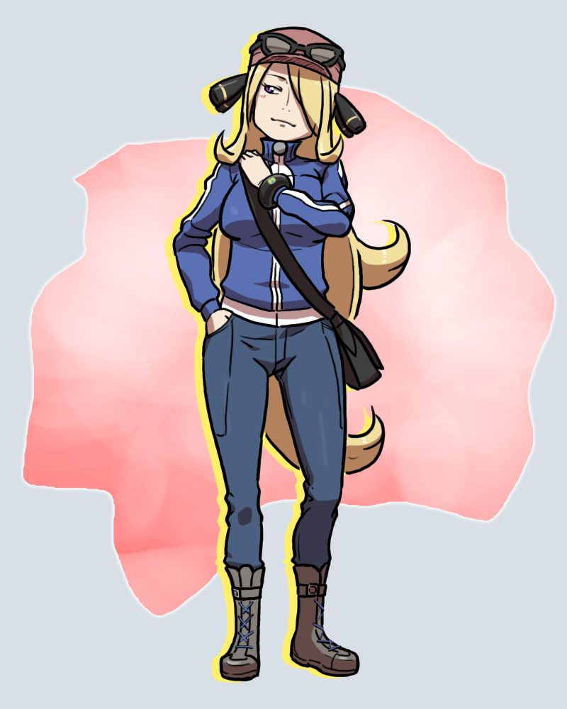 cynthia and calem (pokemon and 2 more) drawn by habatakuhituji