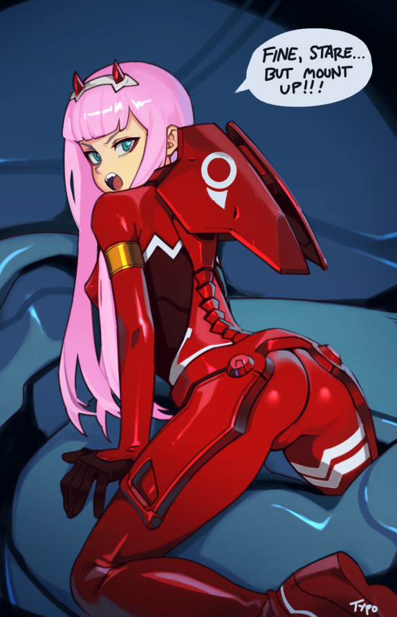 zero two (darling in the franxx) drawn by optionaltypo