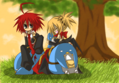 prinny, rozalin, and adell (disgaea and 1 more)