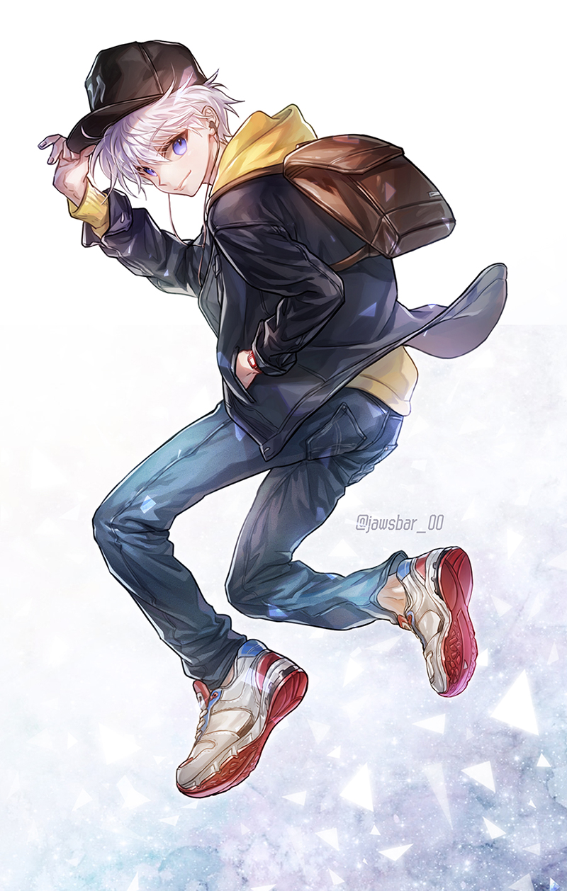killua zoldyck (hunter x hunter) drawn by almond_(almond_tree)