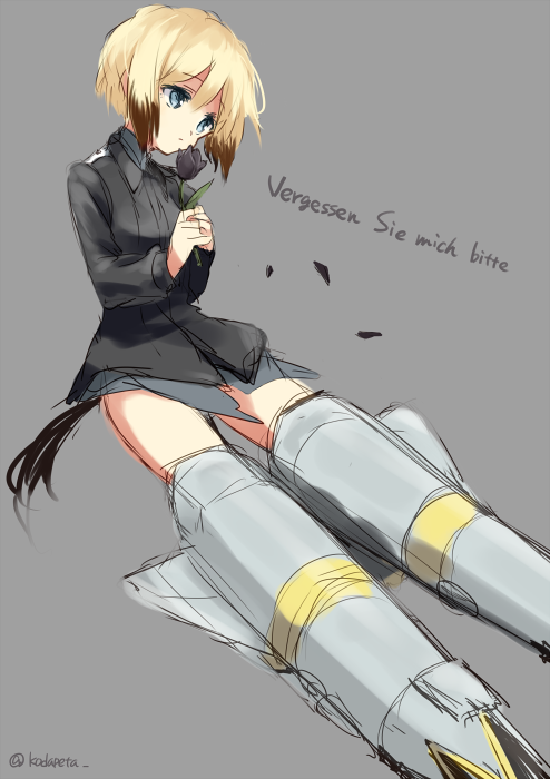 erica hartmann (world witches series and 1 more) drawn by kodamari