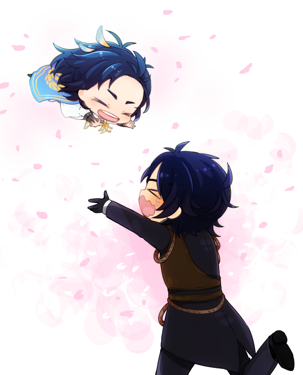 shokudaikiri mitsutada and taikogane sadamune (touken ranbu) drawn by jida