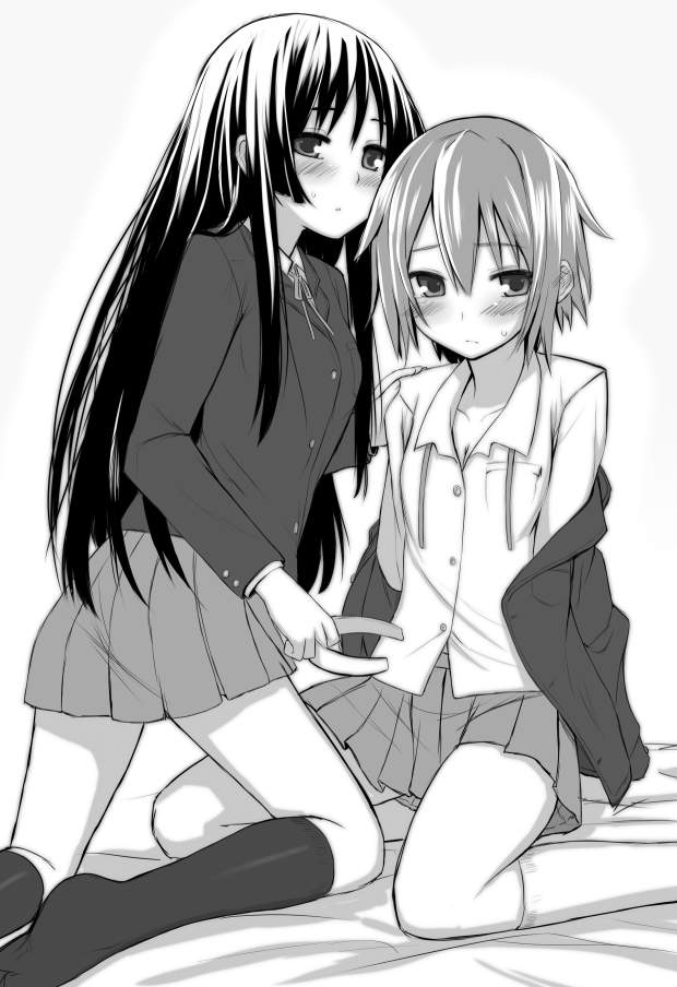 akiyama mio and tainaka ritsu (k-on!) drawn by hiraga_matsuri