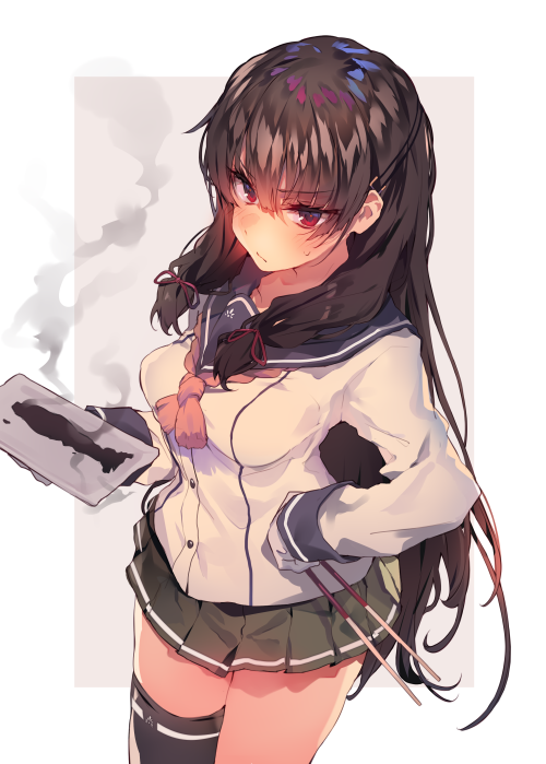 isokaze (kantai collection) drawn by soukou_makura