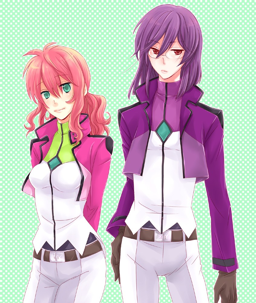 tieria erde and feldt grace (gundam and 1 more) drawn by michino