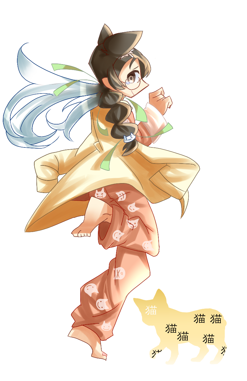 hanekawa tsubasa and black hanekawa (monogatari) drawn by samochau